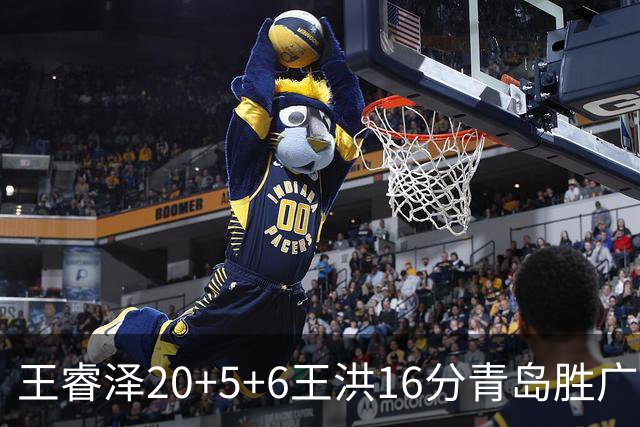 王睿泽20+5+6王洪16分青岛胜广厦 胡金秋15分